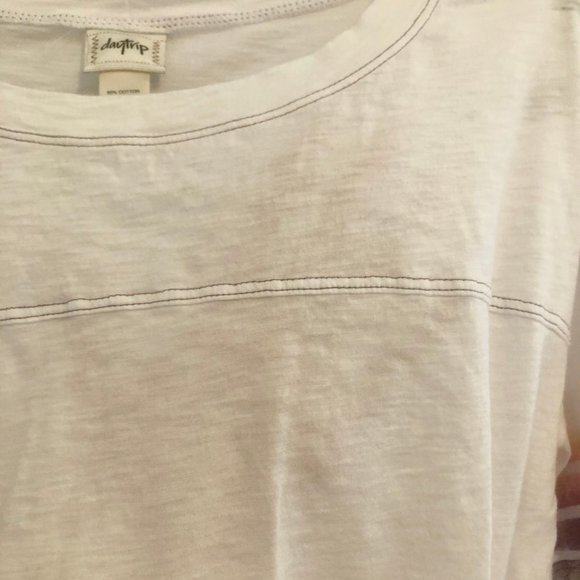 Sz S Daytrip Buckle Semi Sheer Burnout Tee Stripes - Picture 7 of 7